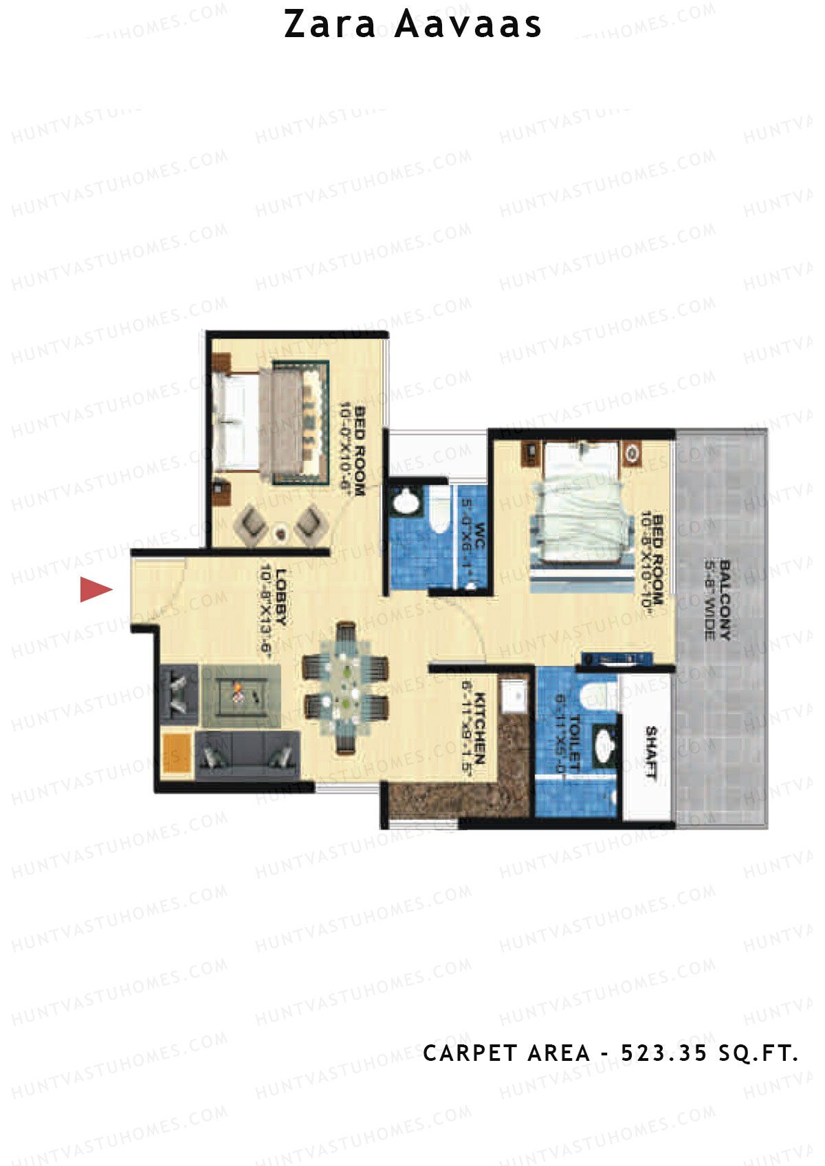Zara Aavaas Block 18 Unit 8 Floor Plan