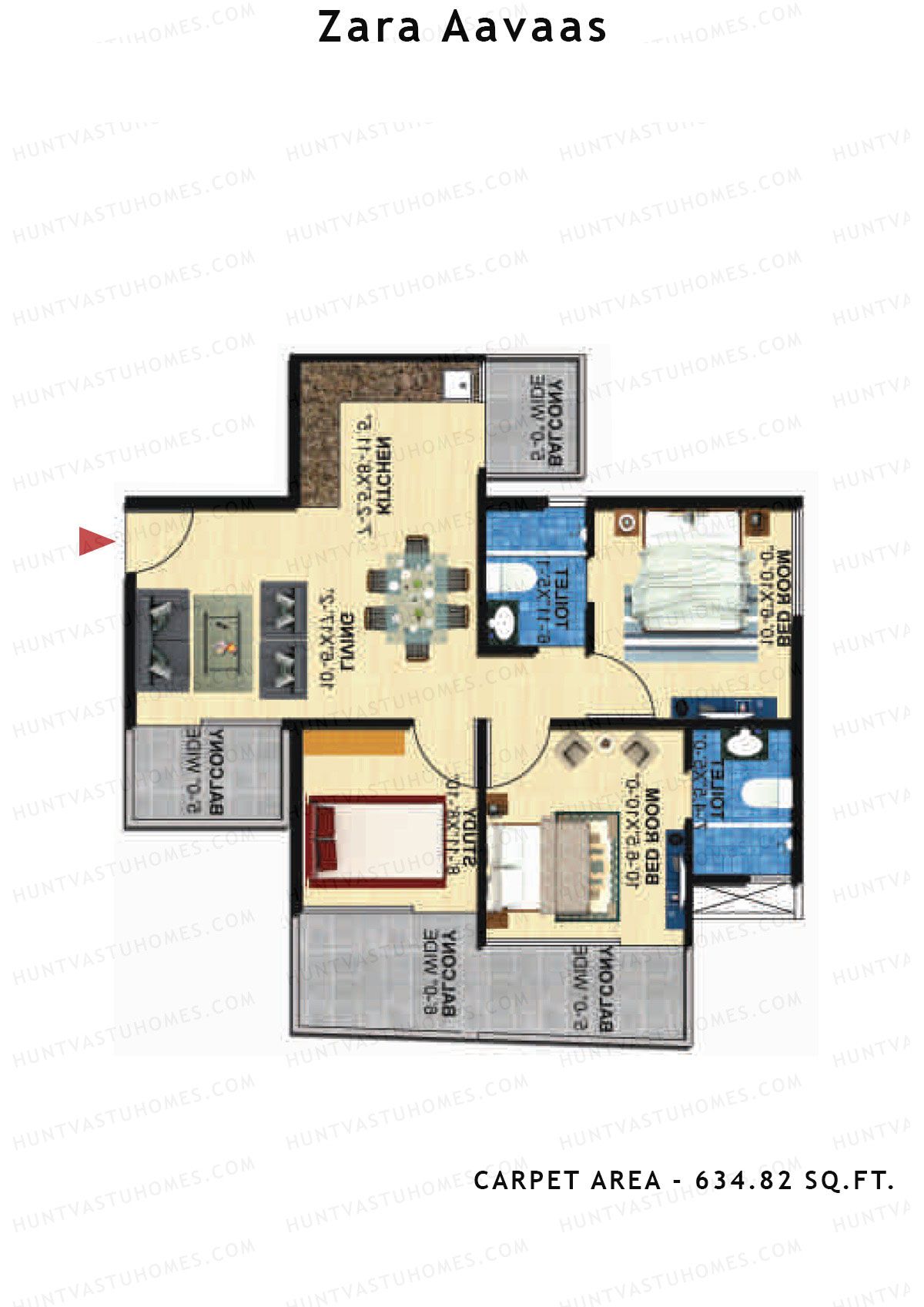 Zara Aavaas Block 19 Unit 2 Floor Plan