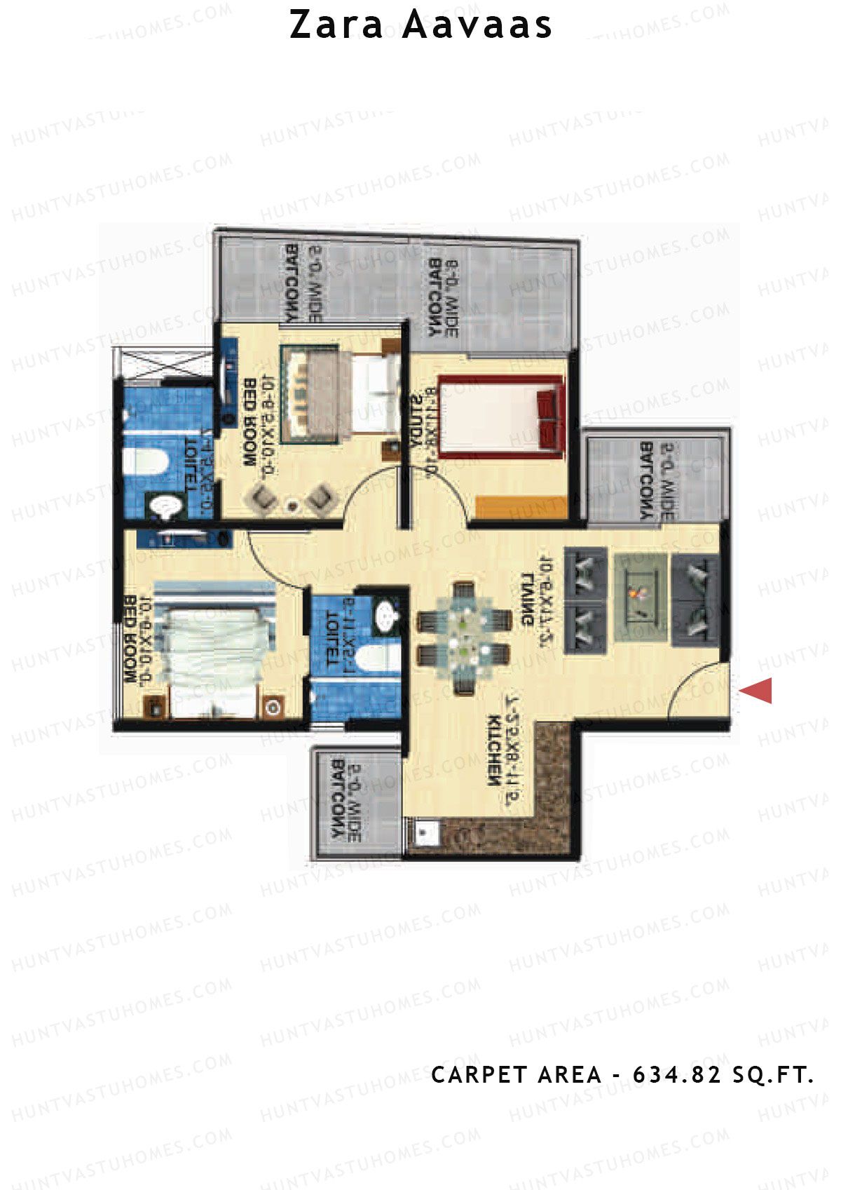 Zara Aavaas Block 19 Unit 4 Floor Plan