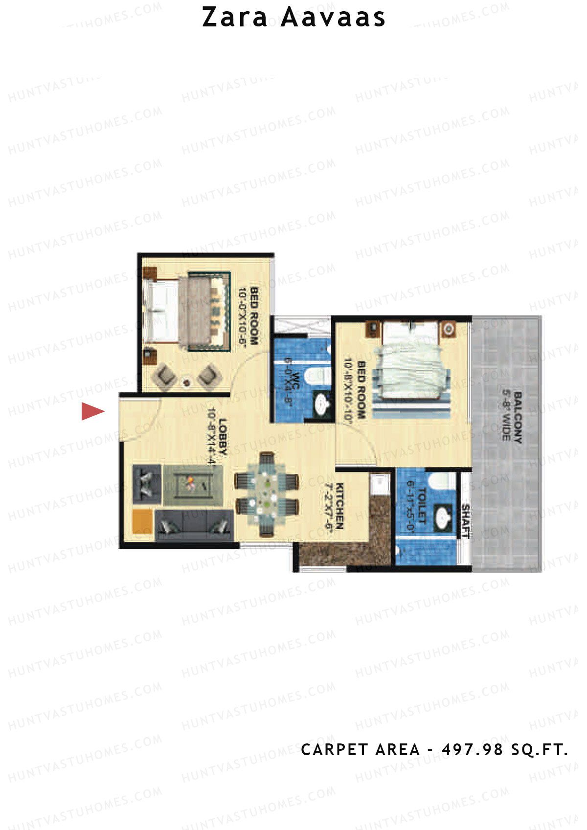 Zara Aavaas Block 2 Unit 3 Floor Plan
