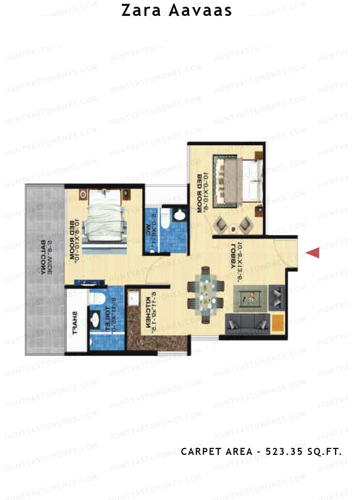 Zara Aavaas Block 2 Unit 5 Floor Plan