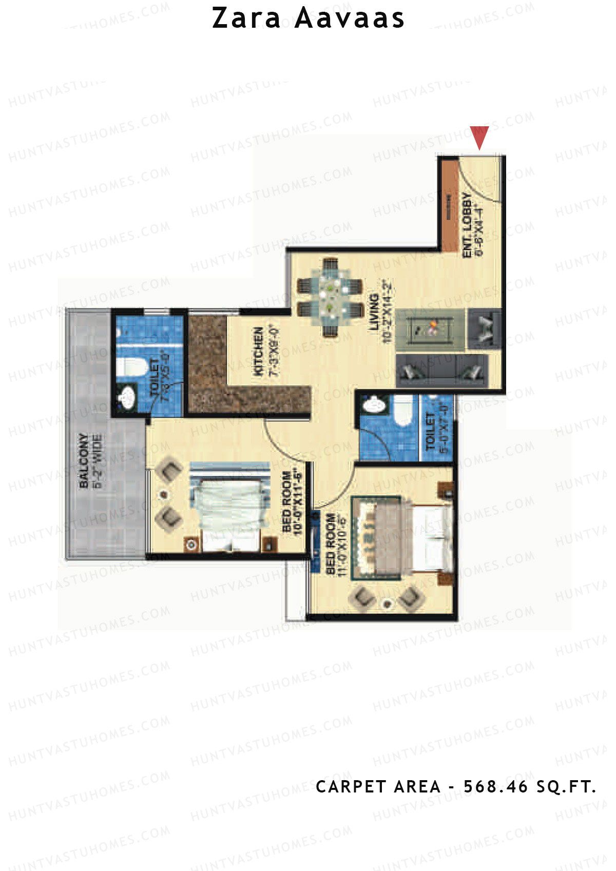 Zara Aavaas Block 3 Unit 6 Floor Plan