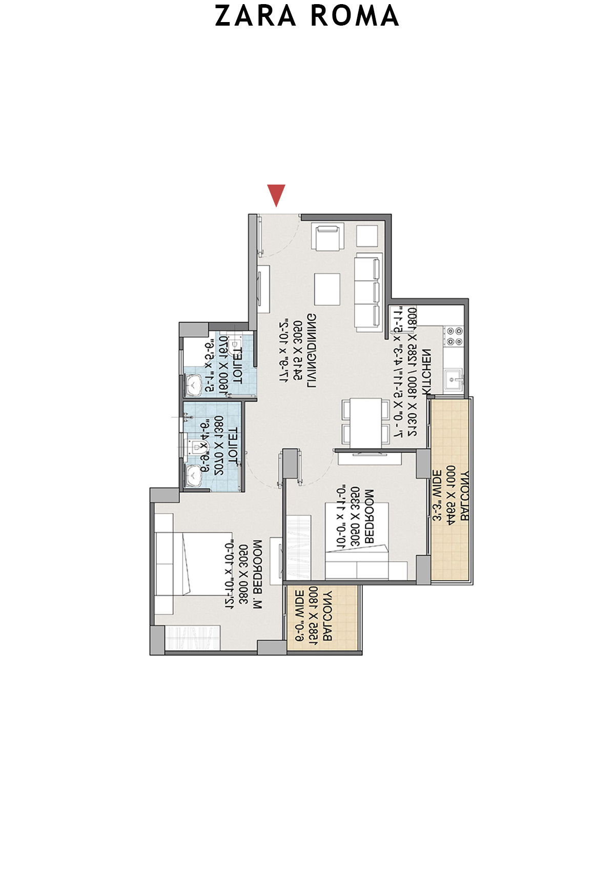 Zara Roma Tower C Unit 6 Floor Plan