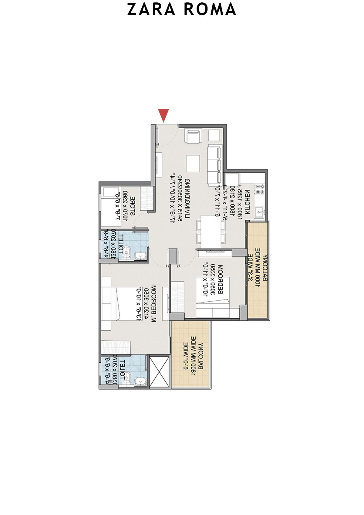Zara Roma Tower F Unit 6 Floor Plan
