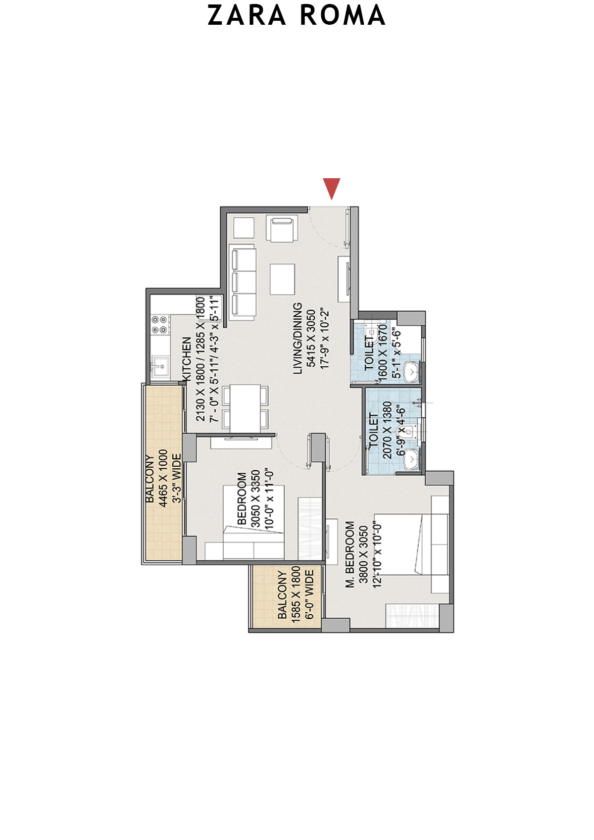 Zara Roma Tower F Unit 7 Floor Plan