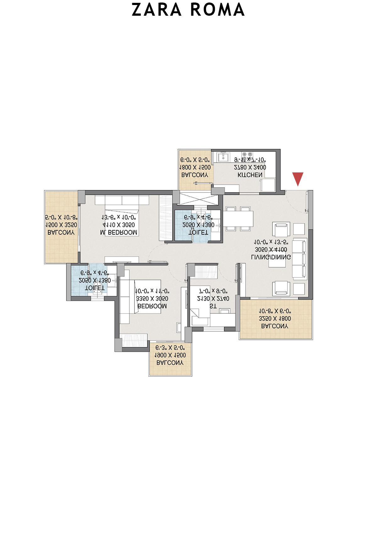 Zara Roma Tower L Unit 4 Floor Plan