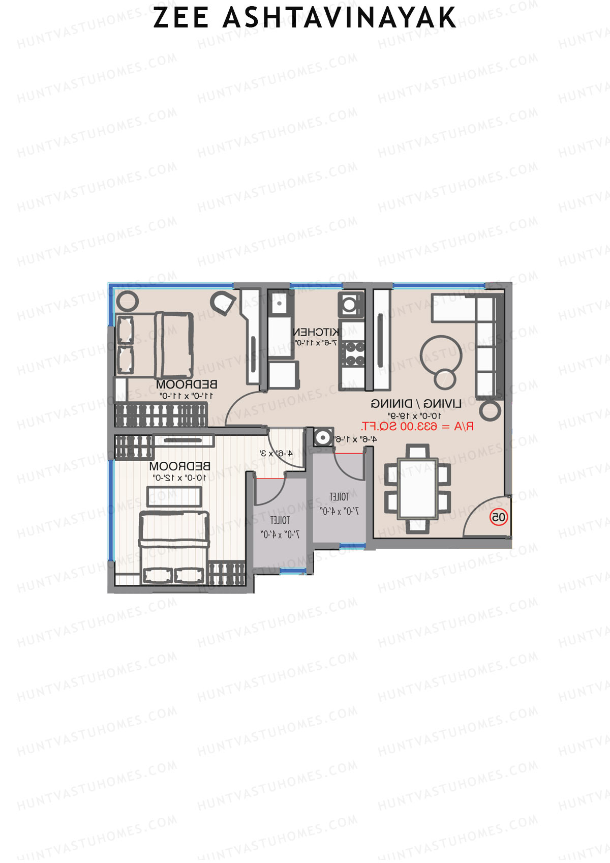 Zee Ashtavinayak Wing A Unit 3 Floor Plan